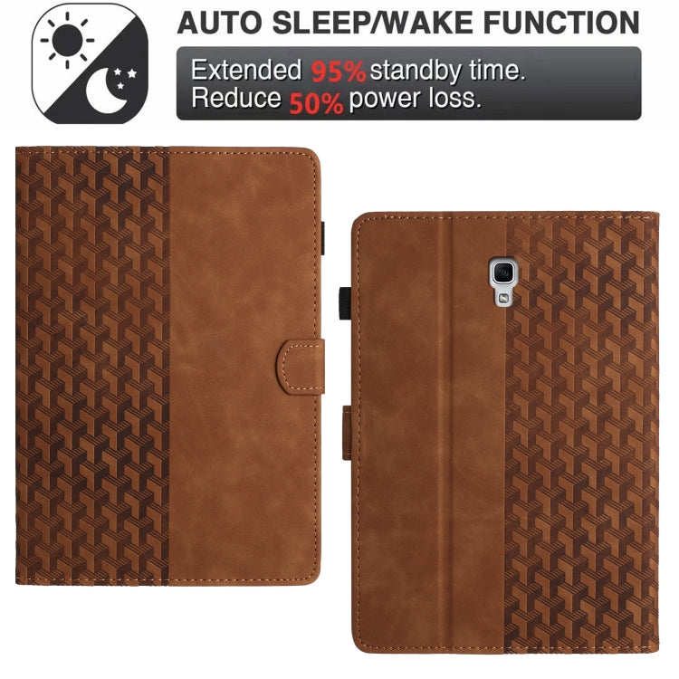 For Samsung Galaxy Tab A 10.5 T590 Building Blocks Embossed Leather Smart Tablet Case