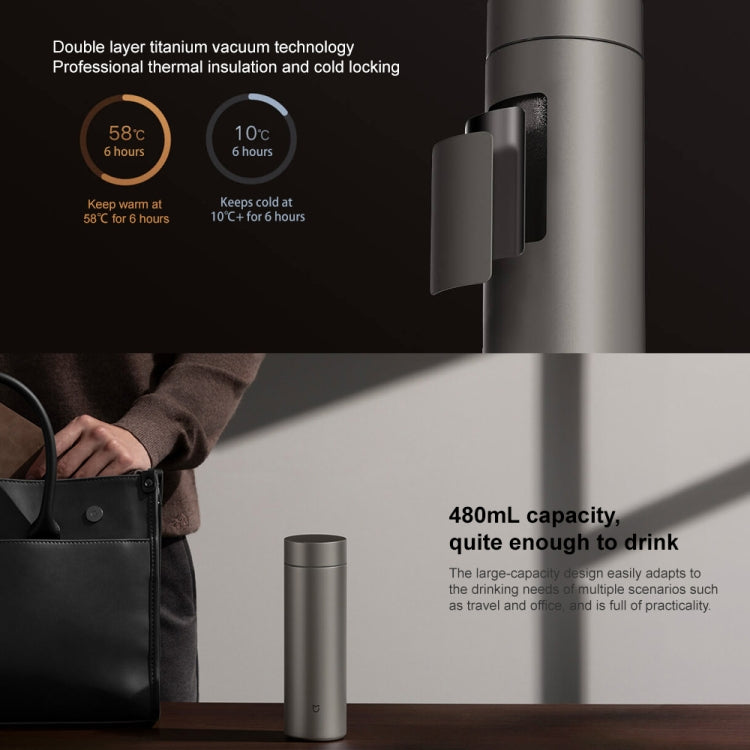 Xiaomi Mijia Ti 2 Pure Titanium Thermos Cup 480mL - Dark Grey