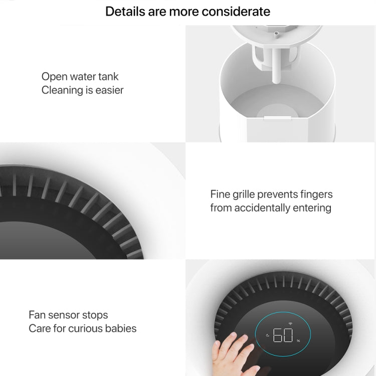 Xiaomi Mijia Pure Smart Fog-Free Humidifier 2, Specification:US Plug - White