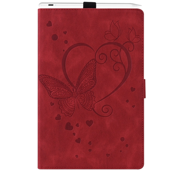 For iPad Pro 13 2025 / 2024 Love Butterfly Embossed Leather Tablet Case