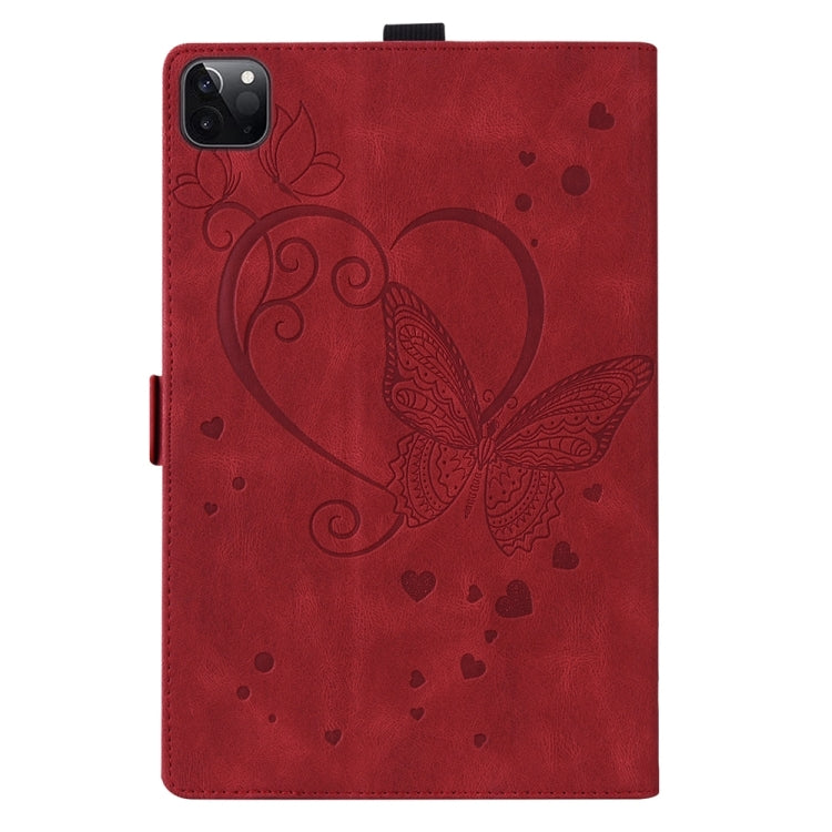 For iPad Pro 13 2025 / 2024 Love Butterfly Embossed Leather Tablet Case