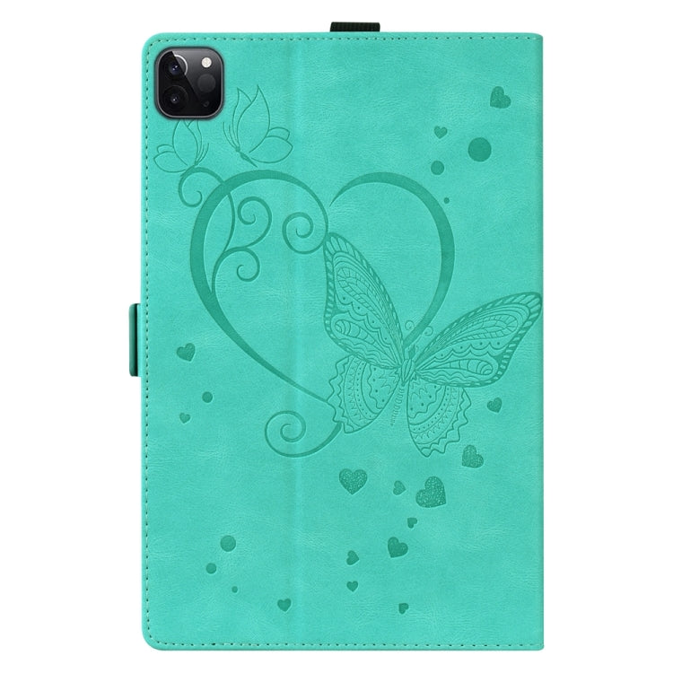 For iPad Pro 13 2025 / 2024 Love Butterfly Embossed Leather Tablet Case
