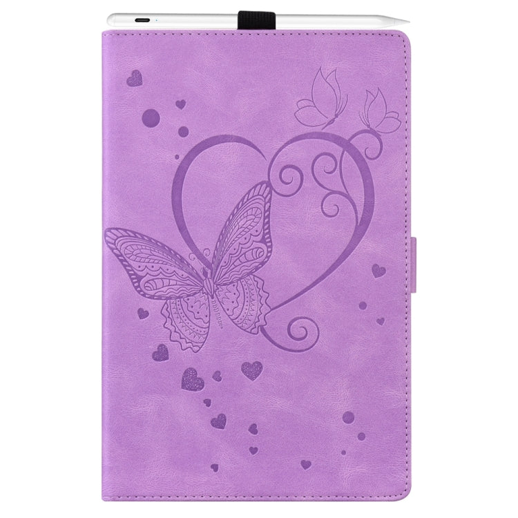 For iPad Pro 13 2025 / 2024 Love Butterfly Embossed Leather Tablet Case