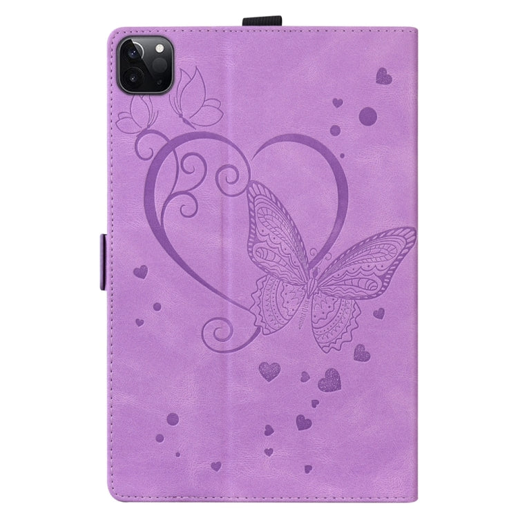 For iPad Pro 13 2025 / 2024 Love Butterfly Embossed Leather Tablet Case