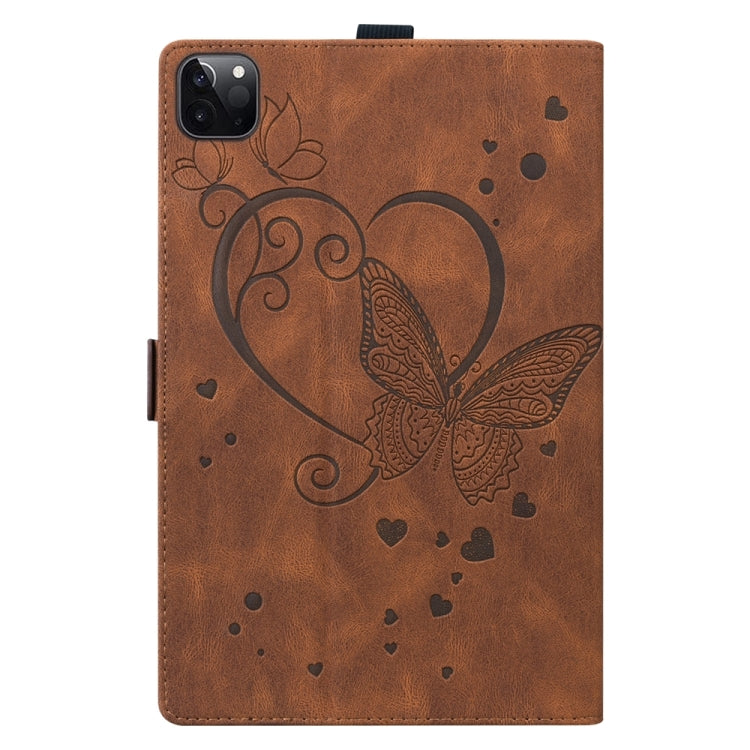 For iPad Pro 13 2025 / 2024 Love Butterfly Embossed Leather Tablet Case