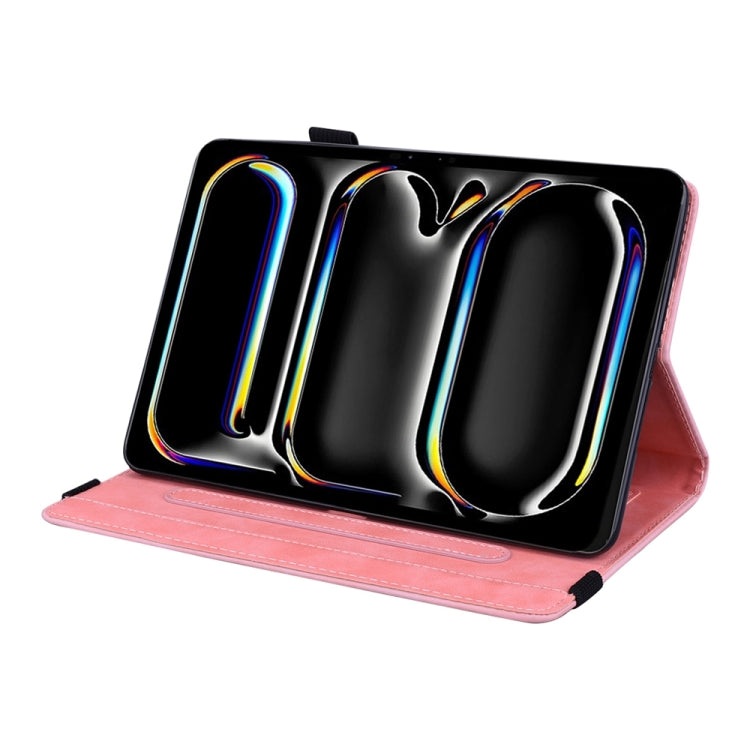 For iPad Pro 13 2025 / 2024 Calf Texture Embossed Leather Tablet Case