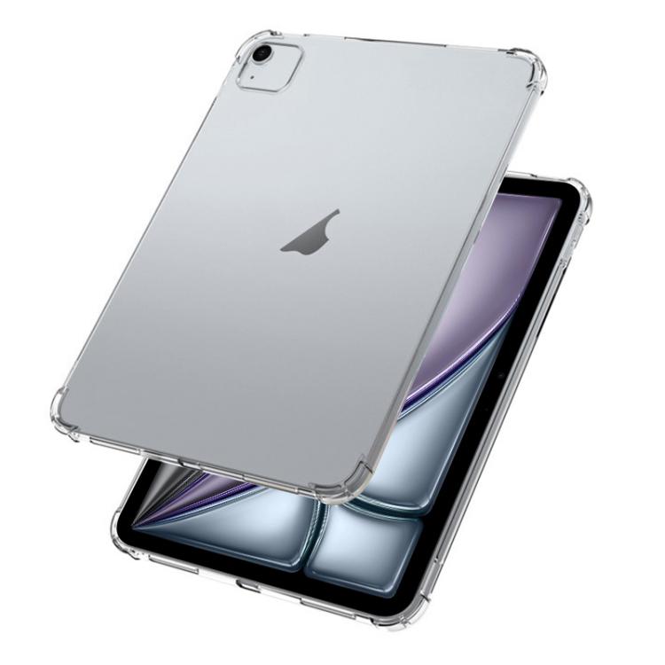 For iPad Air 13 2024 / 2025 / 2026 Highly Transparent TPU Full Thicken Corners Shockproof Protective Case - Transparent
