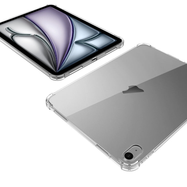 For iPad Air 11 2024 / 2025 / 2026 Highly Transparent TPU Full Thicken Corners Shockproof Protective Case - Transparent