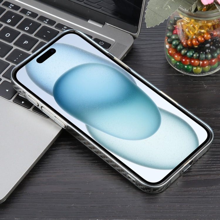 For iPhone 16 6D Plated Carbon Fiber Clear Magsafe PC Phone Case