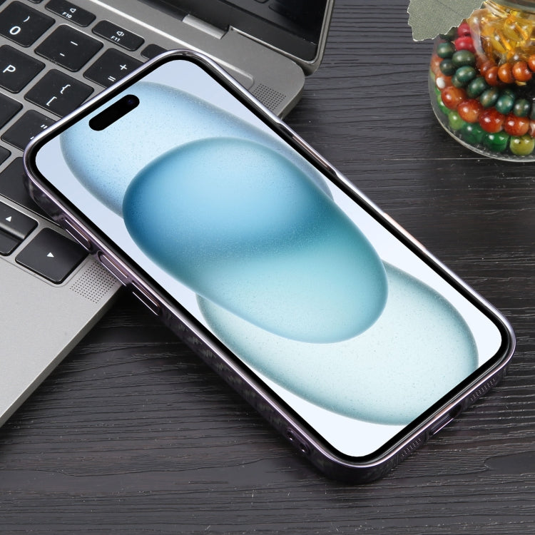 For iPhone 16 6D Plated Carbon Fiber Clear Magsafe PC Phone Case