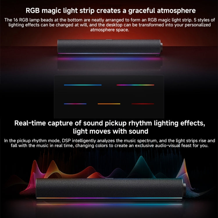Xiaomi Redmi Computer Bluetooth Speaker with RGB Ambience Light - Black