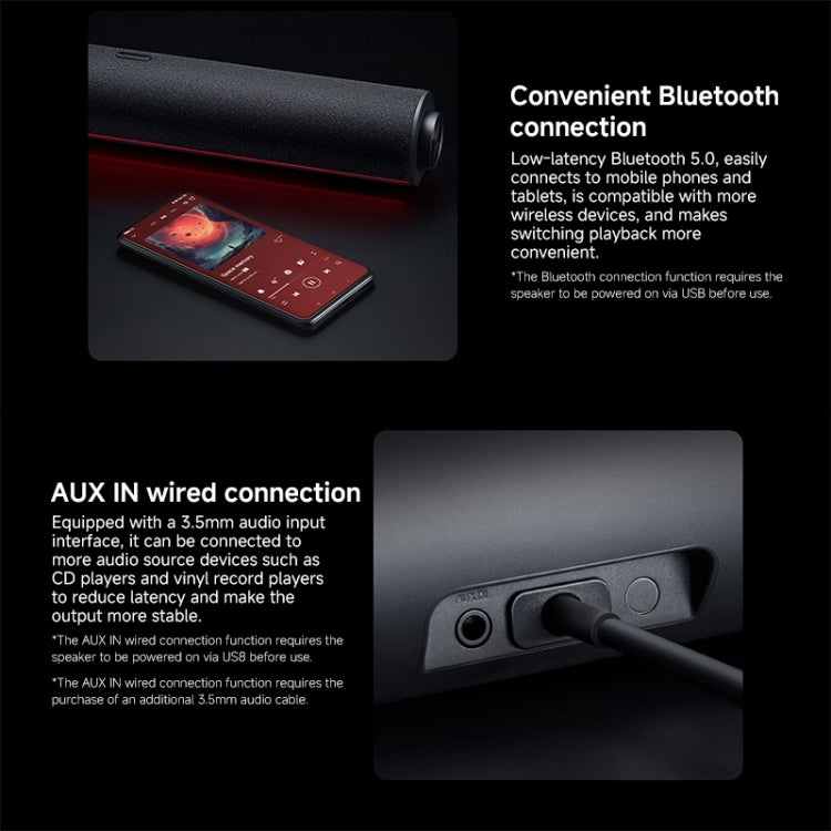 Xiaomi Redmi Computer Bluetooth Speaker with RGB Ambience Light - Black