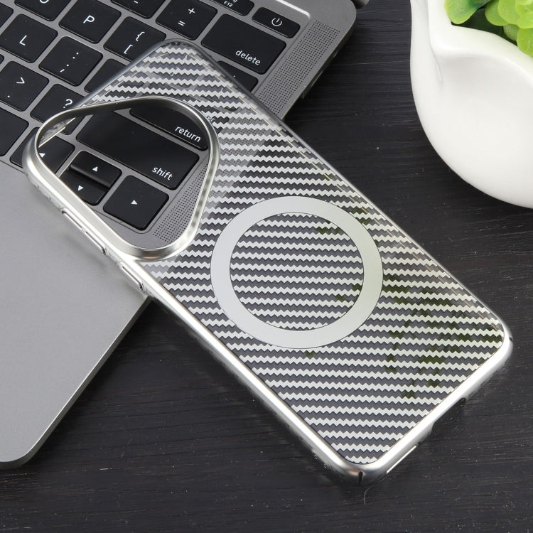 For Huawei Pura 70 Pro /70 Pro+ 6D Plated Carbon Fiber Clear Magsafe PC Phone Case