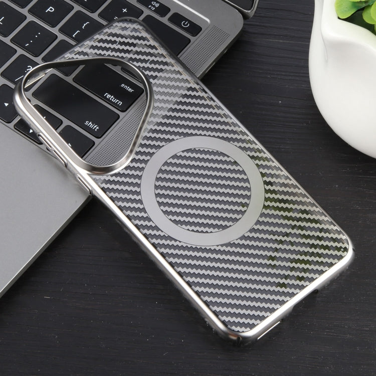 For Huawei Pura 70 Pro /70 Pro+ 6D Plated Carbon Fiber Clear Magsafe PC Phone Case