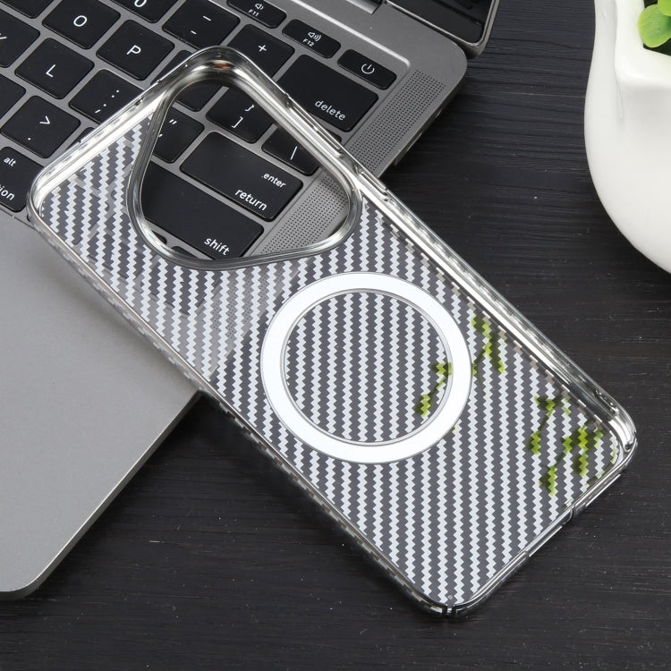 For Huawei Pura 70 Pro /70 Pro+ 6D Plated Carbon Fiber Clear Magsafe PC Phone Case