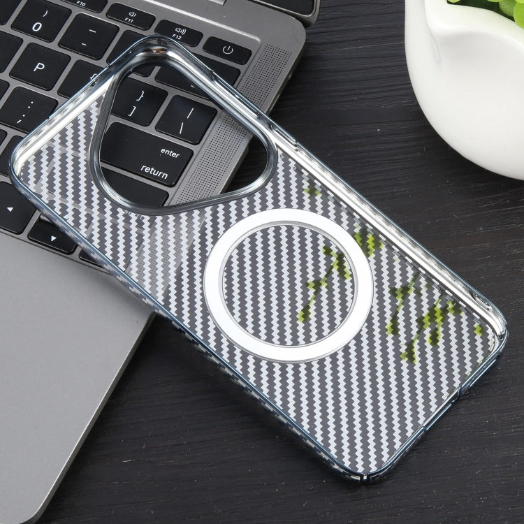 For Huawei Pura 70 Pro /70 Pro+ 6D Plated Carbon Fiber Clear Magsafe PC Phone Case