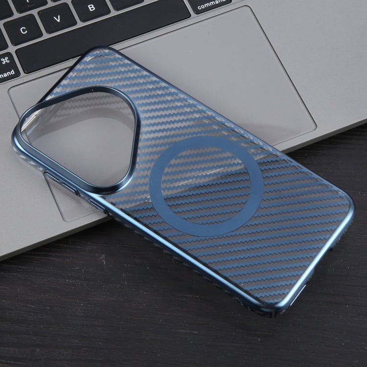 For Huawei Pura 70 Pro /70 Pro+ 6D Plated Carbon Fiber Clear Magsafe PC Phone Case