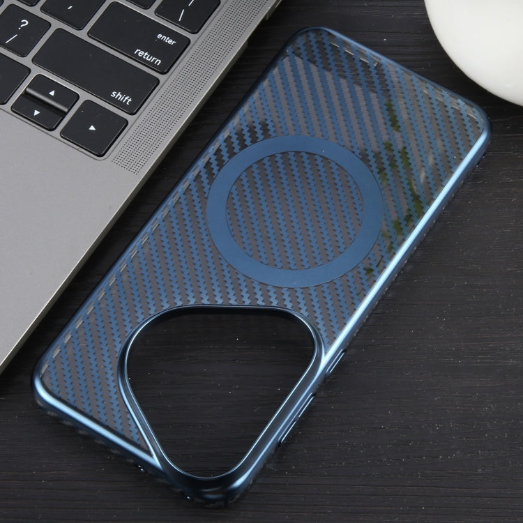 For Huawei Pura 70 Pro /70 Pro+ 6D Plated Carbon Fiber Clear Magsafe PC Phone Case