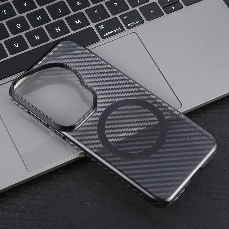 For Huawei Pura 70 Ultra 6D Plated Carbon Fiber Clear Magsafe PC Phone Case