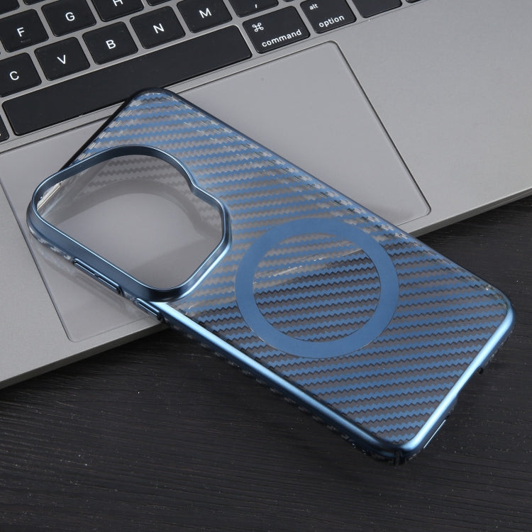 For Huawei Pura 70 Ultra 6D Plated Carbon Fiber Clear Magsafe PC Phone Case