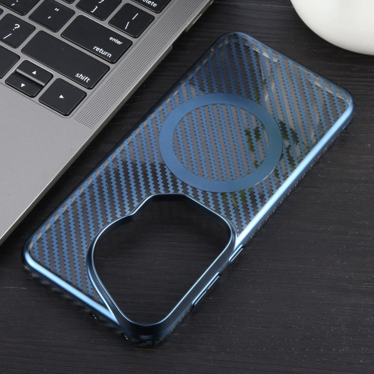 For Huawei Pura 70 Ultra 6D Plated Carbon Fiber Clear Magsafe PC Phone Case