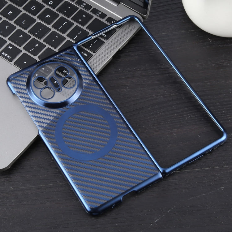 For Huawei Mate X5 6D Plated Carbon Fiber Clear Magsafe PC Phone Case