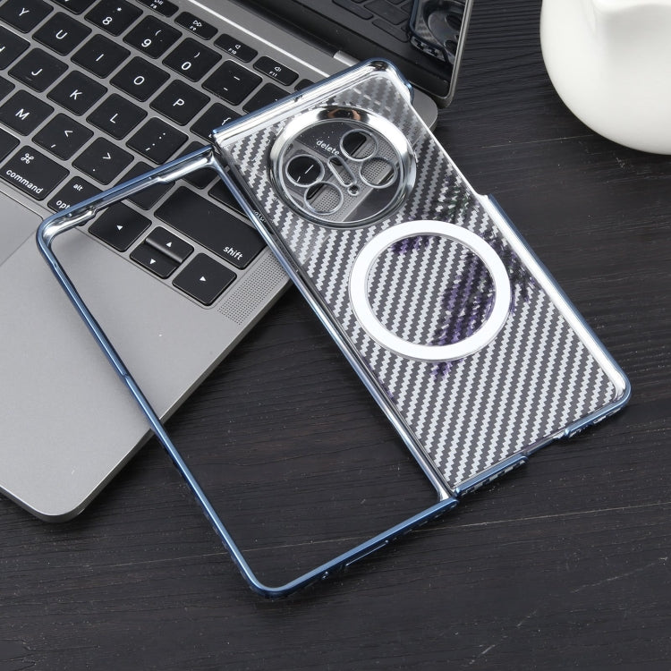 For Huawei Mate X5 6D Plated Carbon Fiber Clear Magsafe PC Phone Case