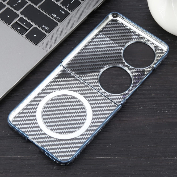 For Huawei Pocket 2 6D Plated Carbon Fiber Clear Magsafe PC Phone Case