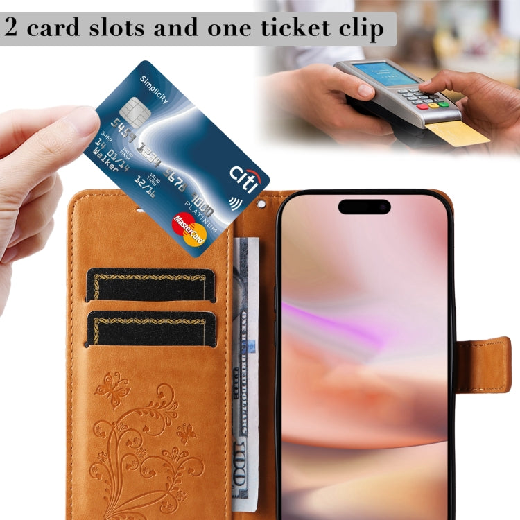 For iPhone 16 Plus 3D Butterfly Embossed Pattern Flip Leather Phone Case