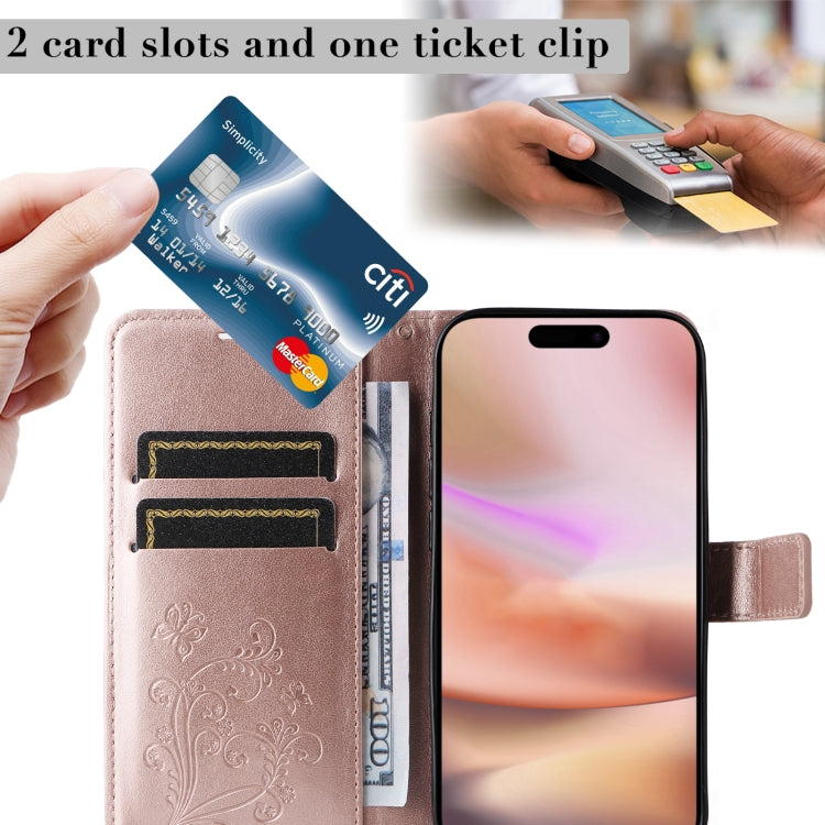 For iPhone 16 Plus 3D Butterfly Embossed Pattern Flip Leather Phone Case