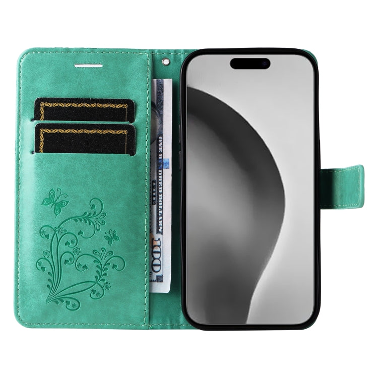 For iPhone 16 Pro Max 3D Butterfly Embossed Pattern Flip Leather Phone Case