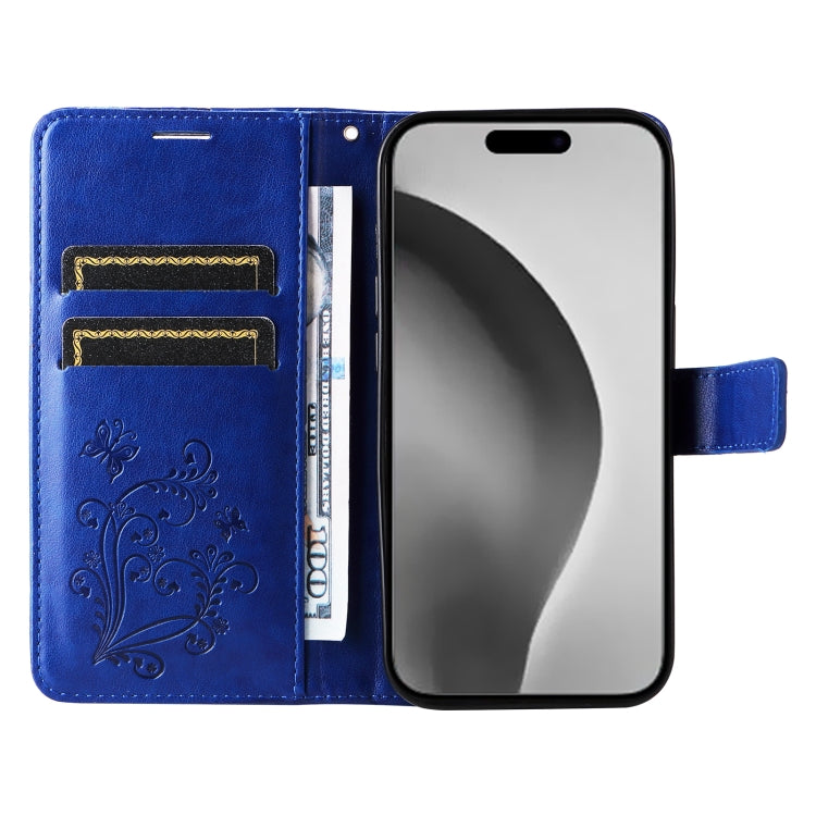 For iPhone 16 Pro Max 3D Butterfly Embossed Pattern Flip Leather Phone Case