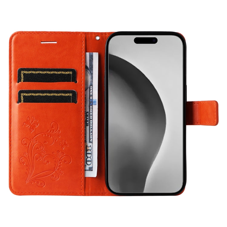 For iPhone 16 Pro Max 3D Butterfly Embossed Pattern Flip Leather Phone Case