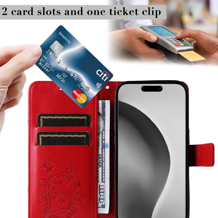 For iPhone 16 Pro Max 3D Butterfly Embossed Pattern Flip Leather Phone Case