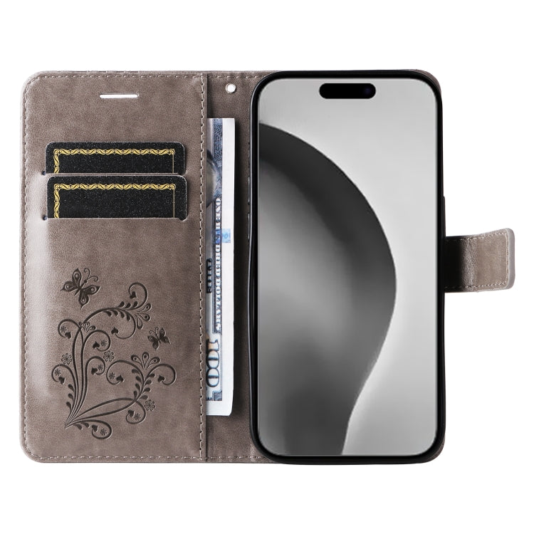 For iPhone 16 Pro Max 3D Butterfly Embossed Pattern Flip Leather Phone Case