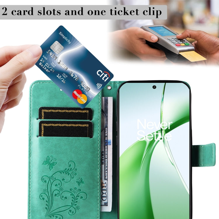 For OnePlus Nord CE4 3D Butterfly Embossed Flip Leather Phone Case