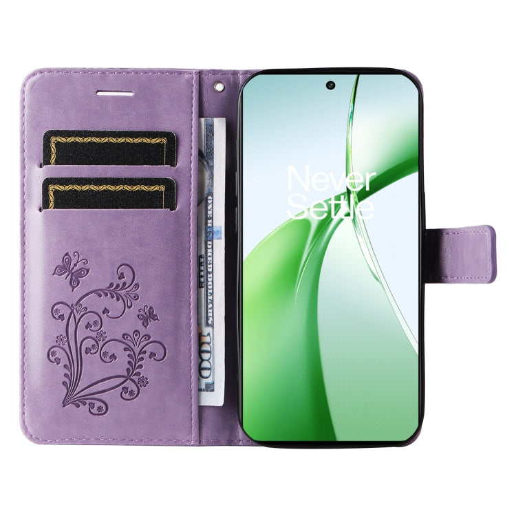 For OnePlus Nord CE4 3D Butterfly Embossed Flip Leather Phone Case