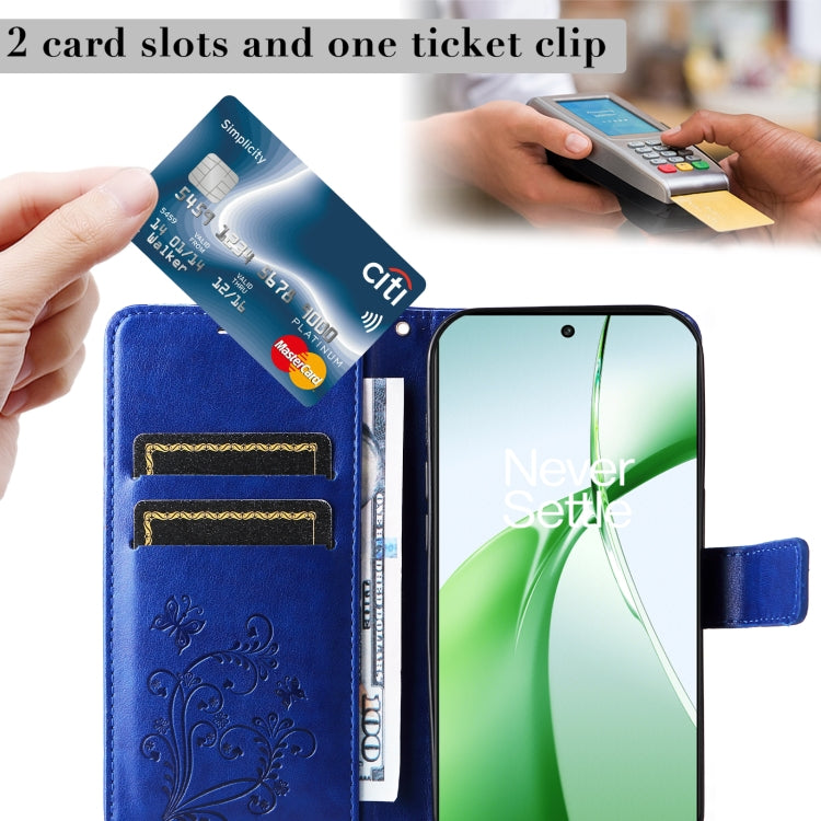 For OnePlus Nord CE4 3D Butterfly Embossed Flip Leather Phone Case