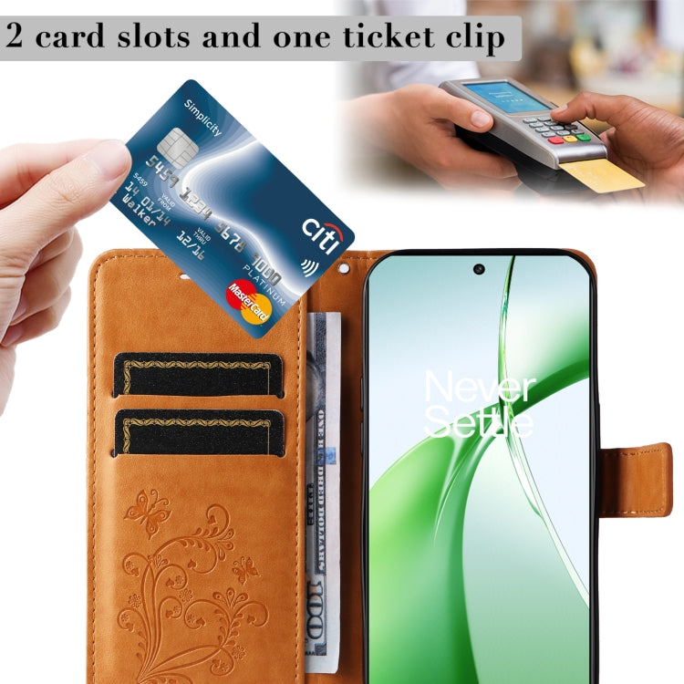 For OnePlus Nord CE4 3D Butterfly Embossed Flip Leather Phone Case