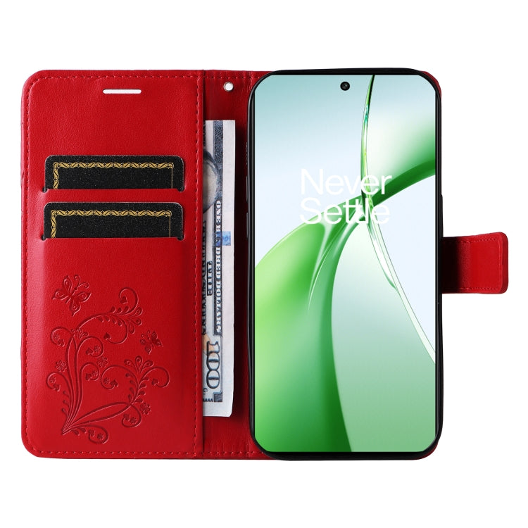 For OnePlus Nord CE4 3D Butterfly Embossed Flip Leather Phone Case