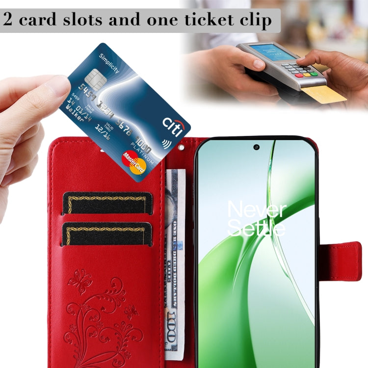 For OnePlus Nord CE4 3D Butterfly Embossed Flip Leather Phone Case