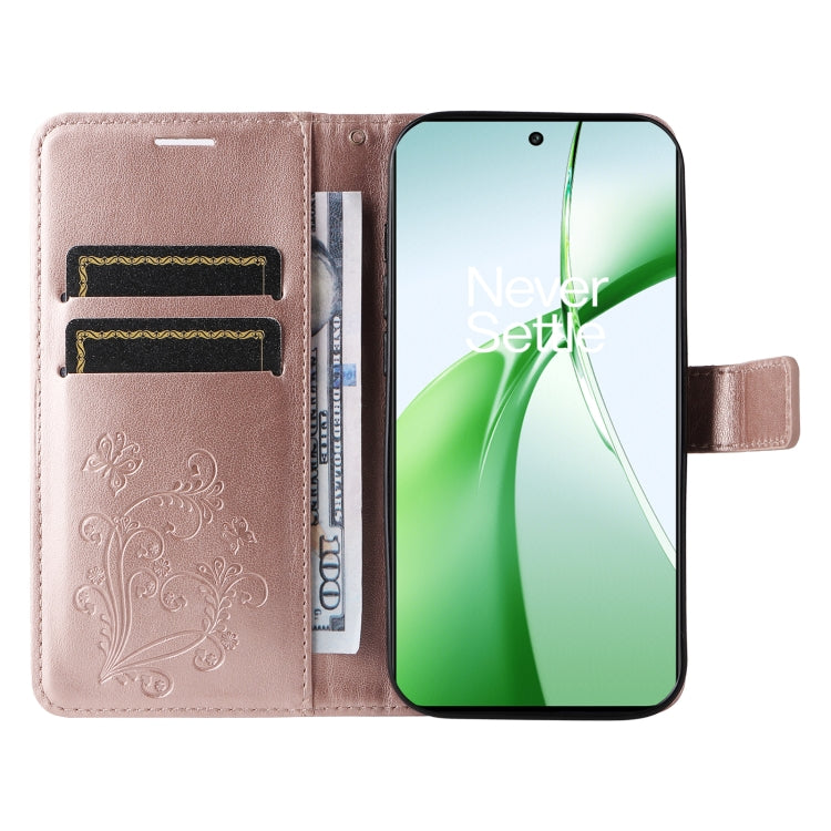 For OnePlus Nord CE4 3D Butterfly Embossed Flip Leather Phone Case