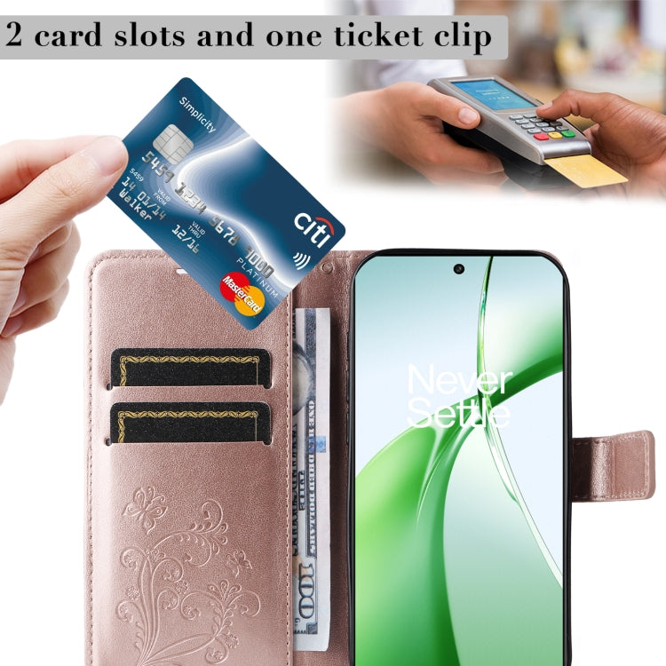 For OnePlus Nord CE4 3D Butterfly Embossed Flip Leather Phone Case