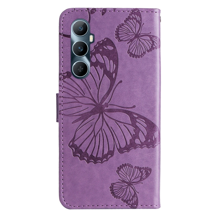 For Realme C65 4G 3D Butterfly Embossed Flip Leather Phone Case