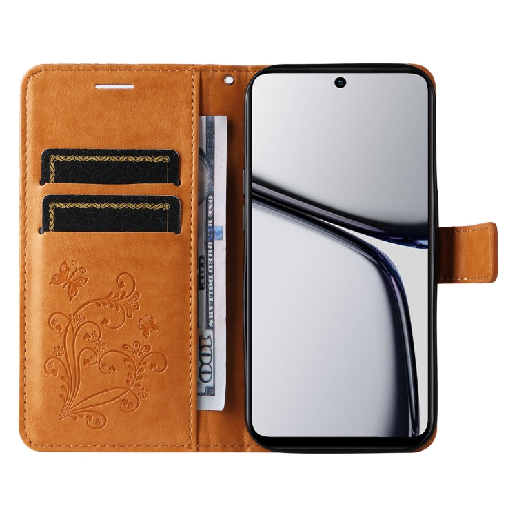 For Realme C65 4G 3D Butterfly Embossed Flip Leather Phone Case