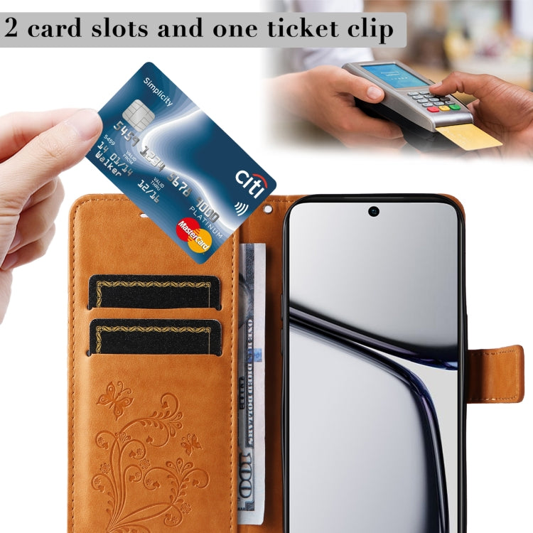 For Realme C65 4G 3D Butterfly Embossed Flip Leather Phone Case