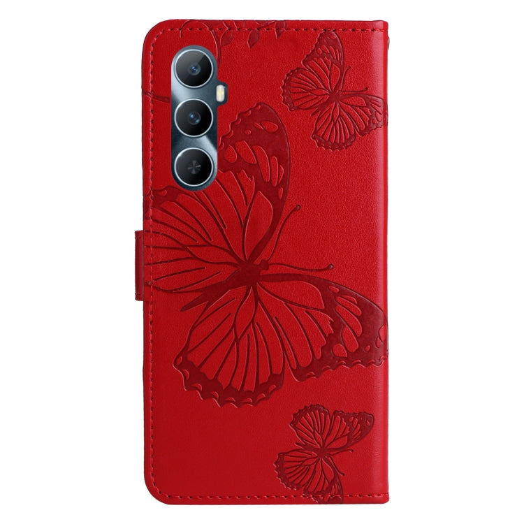 For Realme C65 4G 3D Butterfly Embossed Flip Leather Phone Case