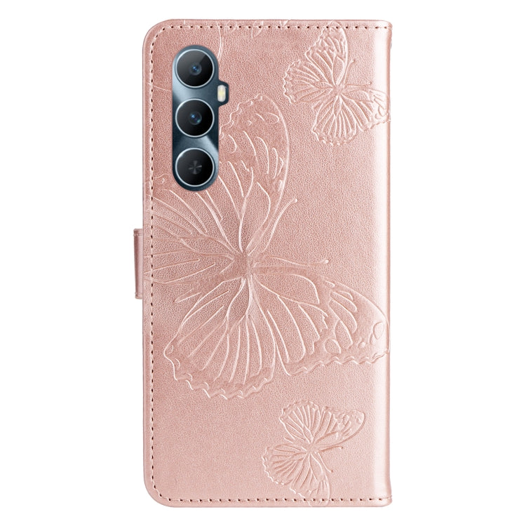 For Realme C65 4G 3D Butterfly Embossed Flip Leather Phone Case