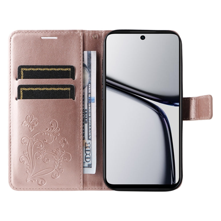 For Realme C65 4G 3D Butterfly Embossed Flip Leather Phone Case