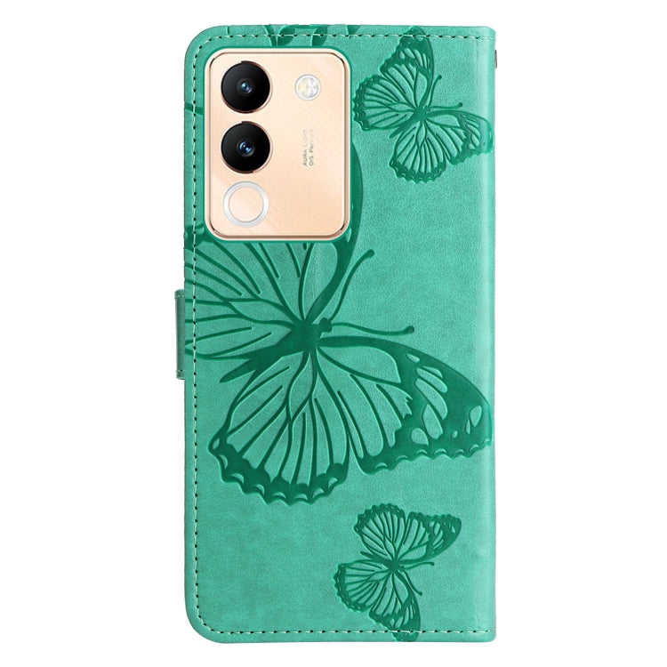 For vivo V29e Global / Y200 5G Global 3D Butterfly Embossed Flip Leather Phone Case